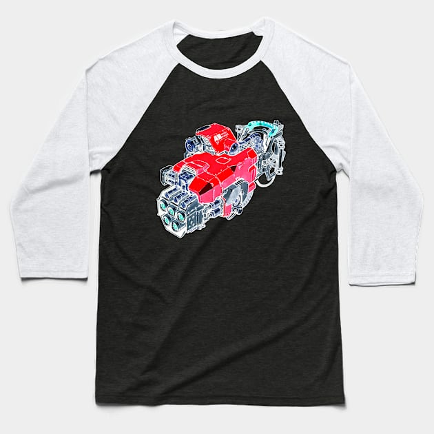 Heavy Weapon Series - Atomic Burner(Invert) Baseball T-Shirt by stormjang